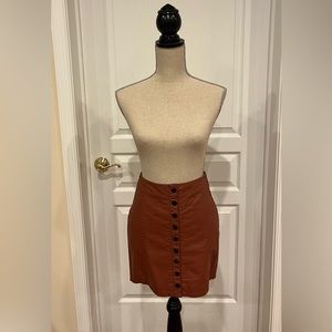Free people faux leather skirt